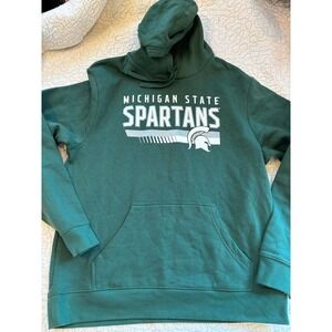 Michigan State Spartans Green Hooded Sweatshirt Hoodie Men's‎ Size Large NWOT
